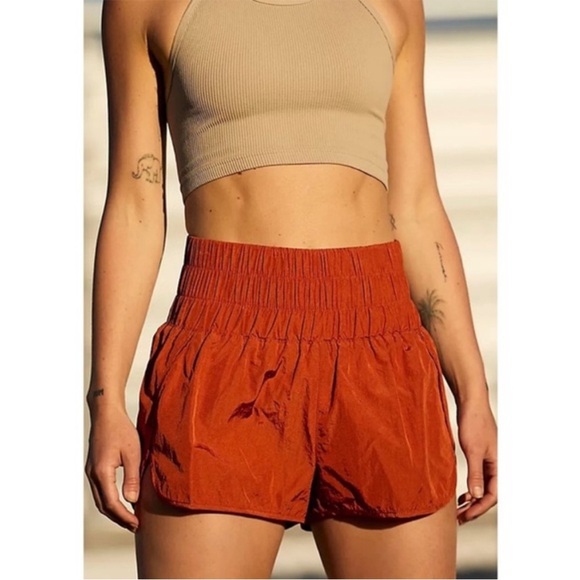 Free People Movement The Way Home Shorts in Burnt Orange Size Small - Picture 10 of 11